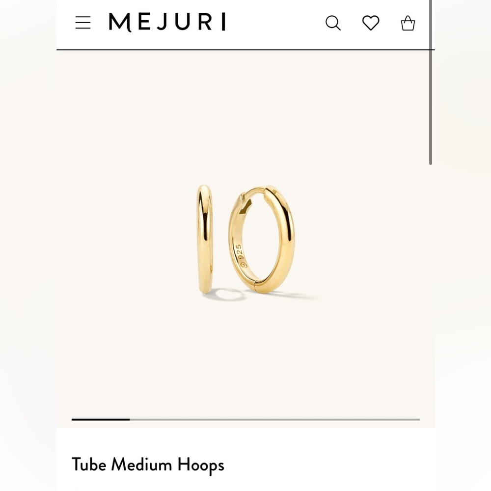 Mejuri Tube Medium Hoops
